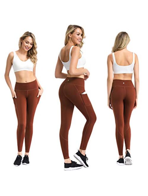 LifeSky Yoga Pants for Women, High Waisted Tummy Control Workout Leggings with Pockets, 4 Way Stretching