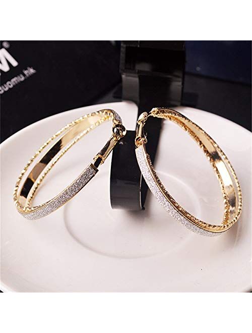Bigsweety Sterling Silver Fine Hoop Earrings Circle Endless Loop Jewellery for Women