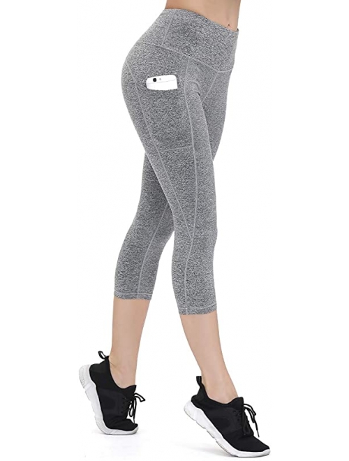 ALONG FIT Yoga Pants for Women with Pockets, Compression Workout Leggings Tummy Control