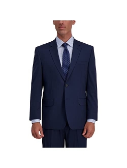 J.M. Haggar Men's 4-Way Stretch Diamond Weave Classic Fit Suit Separate Pant, Charcoal, 52L