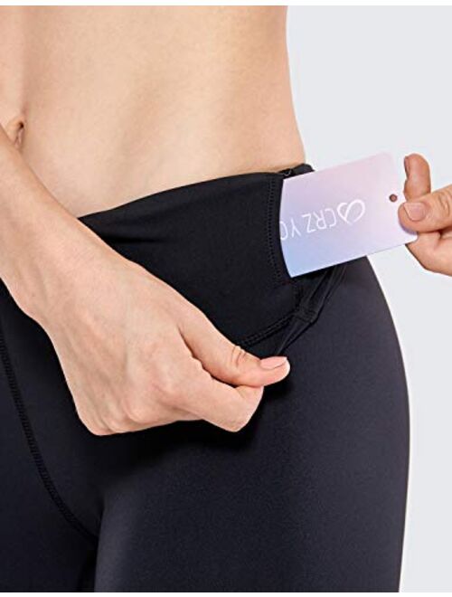 CRZ YOGA Women's High Waist Crop Capri Leggings Workout Pants Naked Feeling -19 Inches