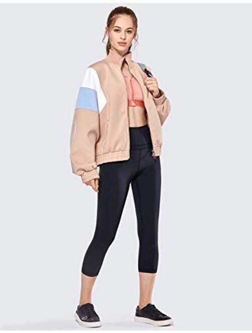 CRZ YOGA Women's High Waist Crop Capri Leggings Workout Pants Naked Feeling -19 Inches