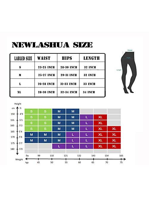 newlashua Women's Mesh Workout Leggings Active Gym Tights Sports Yoga Pants