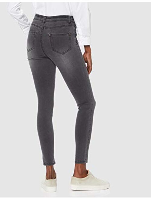 Amazon Brand - find. Women's Skinny Mid Rise Jeans, Grey, W28 x L32