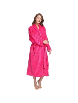 HEARTNICE Womens Fleece Robes, Soft Long Bathrobe, Thick Kimono Robes for Womens, House Coat
