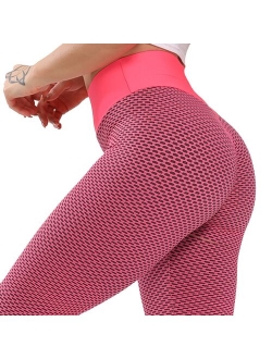 Women's High Waist Yoga Pants Tummy Control Scrunched Booty Leggings Workout Running Butt Lift Textured Tights