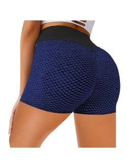 Women's High Waist Yoga Pants Tummy Control Scrunched Booty Leggings Workout Running Butt Lift Textured Tights