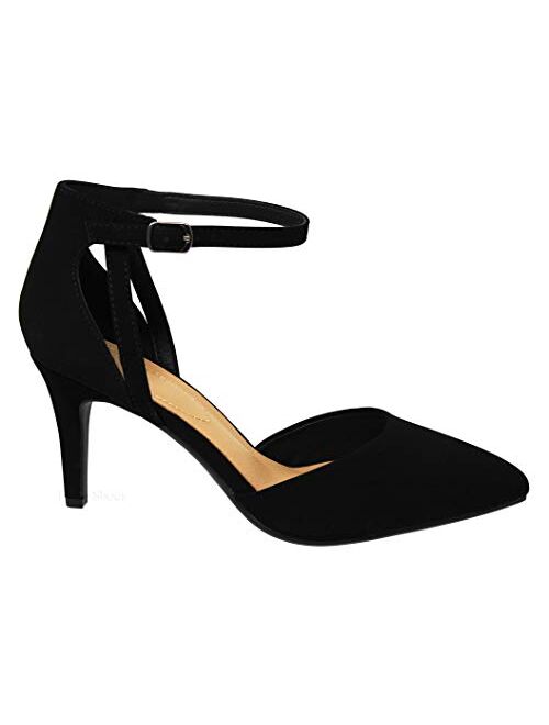 MVE Shoes Womens Soda Stylish Open Toe Adjustable Strap Low Heel