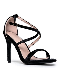 J. Adams Strappy High Heel Sandals Sexy Comfortable Open Toe Sandal Dress Wedding Shoe - Bellini