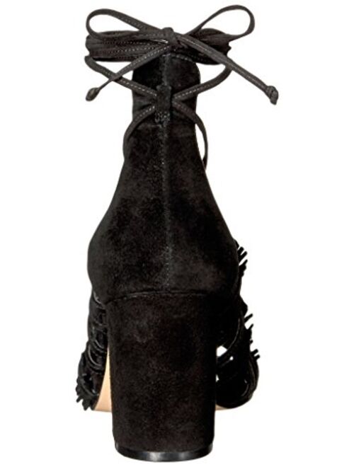 NINE WEST Women's Genie Suede Dress Sandal