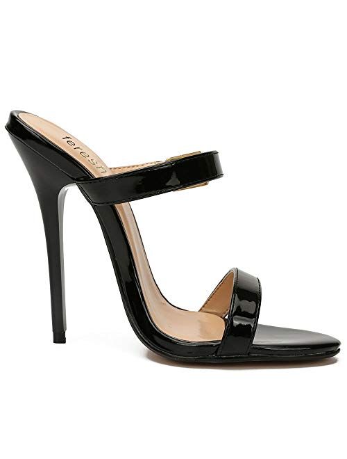 fereshte Women's Men's Slide Mules Sandals Strap Stiletto High Heels