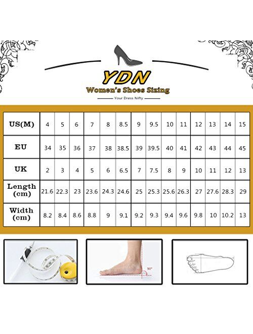 YDN Women Peep Toe Sky High Heels Platform Pumps Ankle Straps Shoes Metal Stilettos