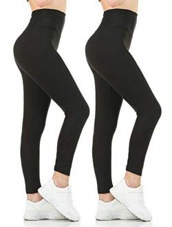 Gnpolo Black High Waisted Tummy Control Compression Leggings Pack Soft Slim Tummy Control Yoga Pants
