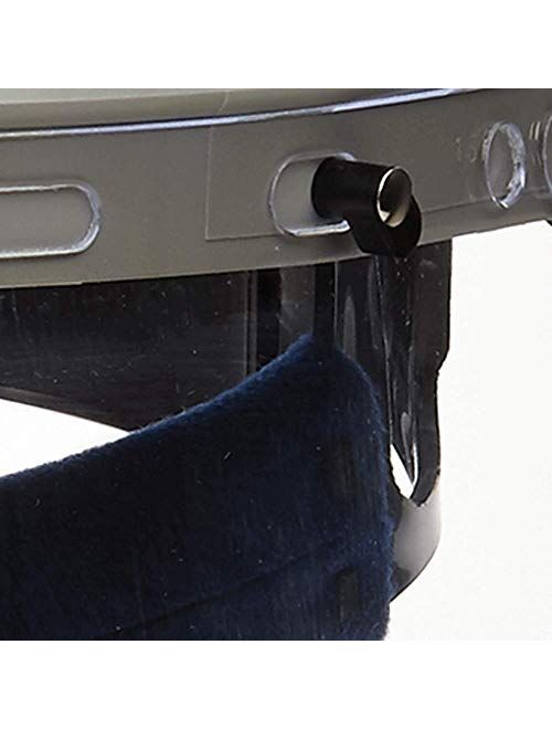 Sellstrom S30120 Advantage Series All-Purpose Face Shield, Clear Polycarbonate Shield, Ratchet Headgear with Grey Comfort Temple Band, (Before Use - Remove Protective Fil