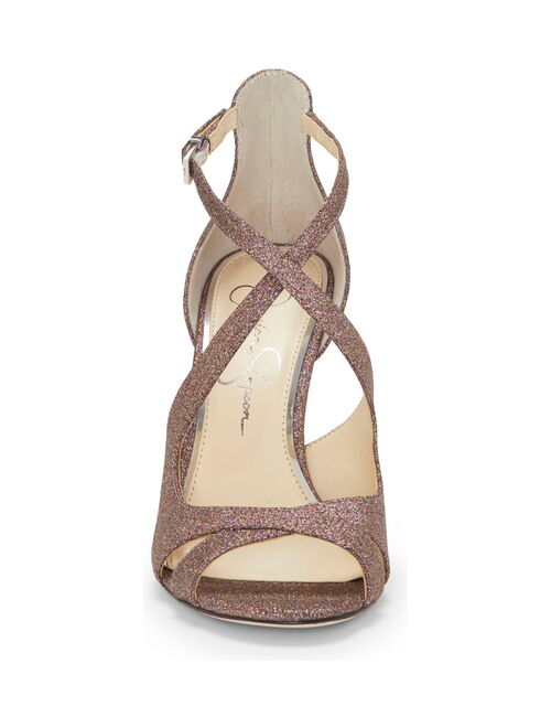 Jessica Simpson Averie Multi Glitter Open Toe High Heel Formal Stiletto Sandals