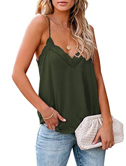 lime flare Women Sexy Fashion Silky Cami Tank Tops Dressy Satin Camisoles