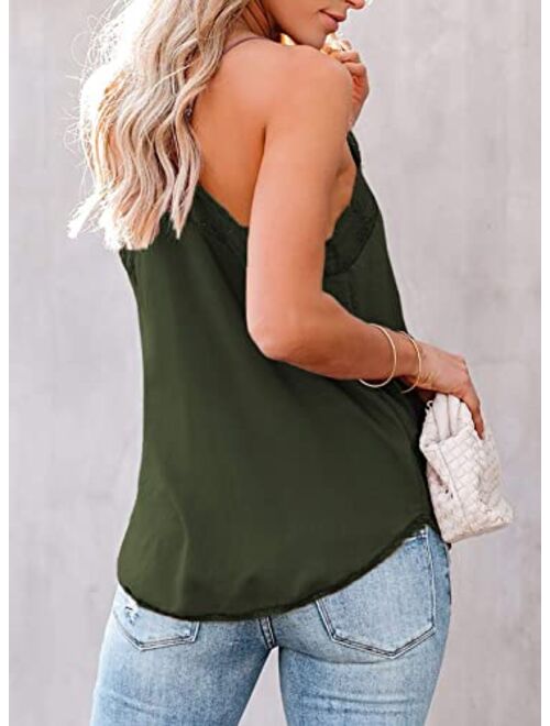 lime flare Women Sexy Fashion Silky Cami Tank Tops Dressy Satin Camisoles