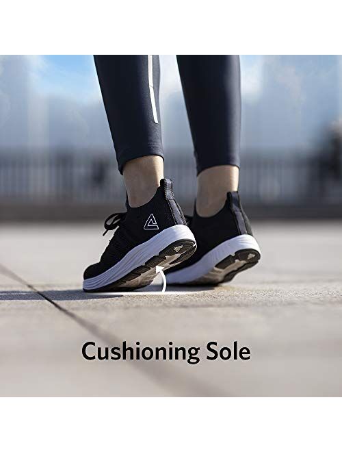 PEAK Womens Lightweight Walking Shoes - Comfortable Slip-on Sneakers for Running, Tennis, Gym, Casual Workout