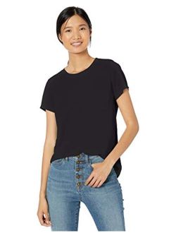 Amazon Brand - Goodthreads Women's Washed Jersey Cotton Pocket Crewneck T-Shirt