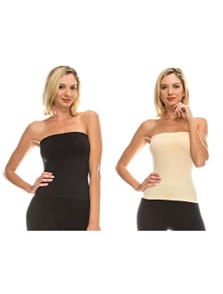Kurve Medium Length Tube Top with Built-in Shelf Bra, UV Protective Fabric UPF 50+ (Made with Love in The USA)