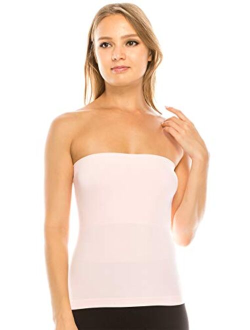 Kurve Medium Length Tube Top with Built-in Shelf Bra, UV Protective Fabric UPF 50+ (Made with Love in The USA)