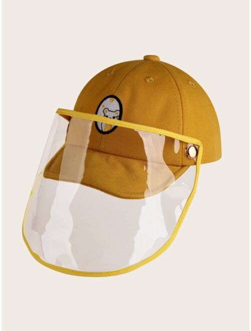 Baby Cartoon Graphic Baseball Cap With Face Shield