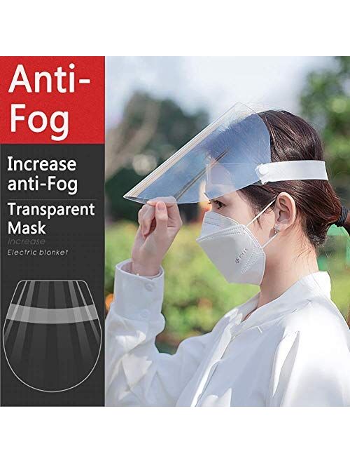 2 PACK Face Shield Protect Eyes and Face with Protective Clear Film Elastic Band