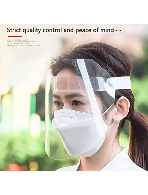 2 PACK Face Shield Protect Eyes and Face with Protective Clear Film Elastic Band