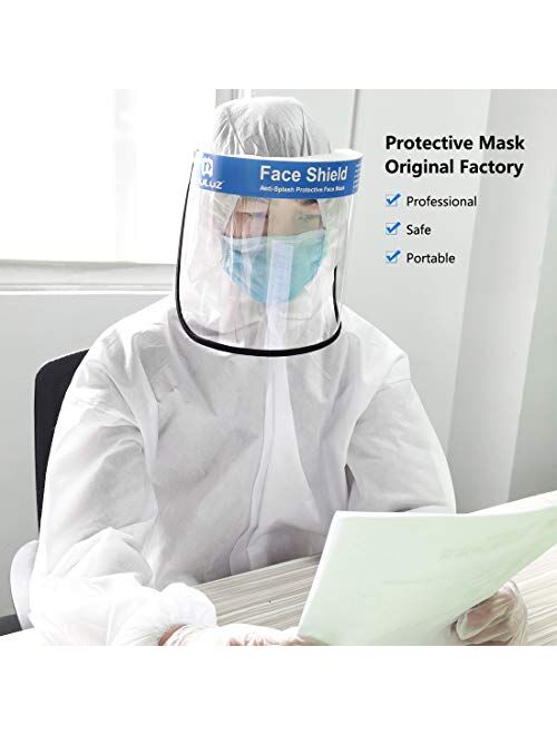 20 PCS Anti Isolation Disposable Shield With Double-Sided Aniti Fog Film Visor