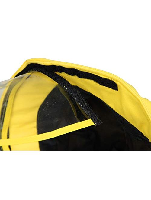 Letusto Protective Facial Mask Safety Face Shield Particulate Respirator Anti Spitting Splash Bucket Hat (Yellow)