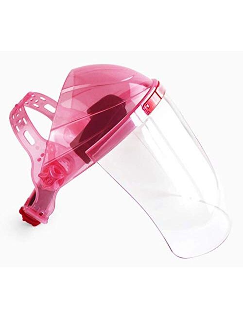 WSWJQY Sphere Face Shield Polycarbonate Visor/Pc Combination Bionic Full Face Screen with Uncoated Acetate ScreenPink