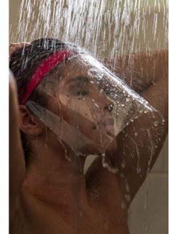 The SHOWRSHIELD-The ORIGINAL shower shield keeps your face dry while showering and for use in public. Reusable, long-lasting, strong & durable, comfy, fits-all. Take ever
