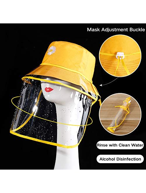 Ababalaya Unisex SPF 50+ UV Protective Hat Bucket Removable Visors for Women,Men and Kids