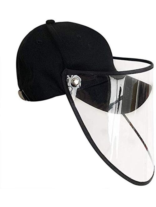Unisex Anti-Spitting Hat with Safety Mask - Easily Removable for Cleaning and Sanitizing - Anti-Saliva Protective Cap