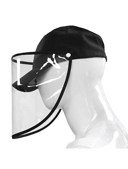 Unisex Anti-Spitting Hat with Safety Mask - Easily Removable for Cleaning and Sanitizing - Anti-Saliva Protective Cap