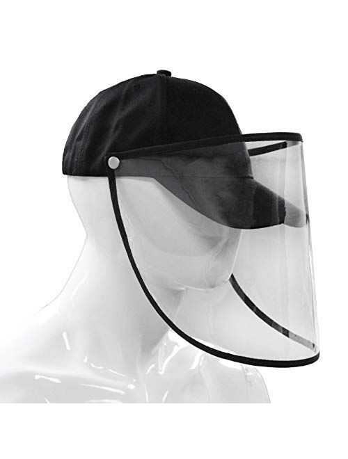 Unisex Anti-Spitting Hat with Safety Mask - Easily Removable for Cleaning and Sanitizing - Anti-Saliva Protective Cap