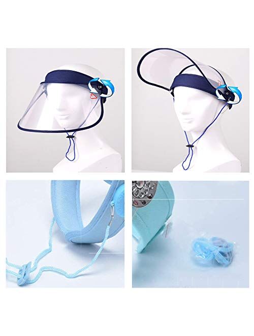 Sun Hat with Transparent Sheild Mask, Anti-Saliva Splatter, Dust, Oil, Smoke Protective Hat, Reusable Breathable Visor Windproof Dustproof Hat for Adults