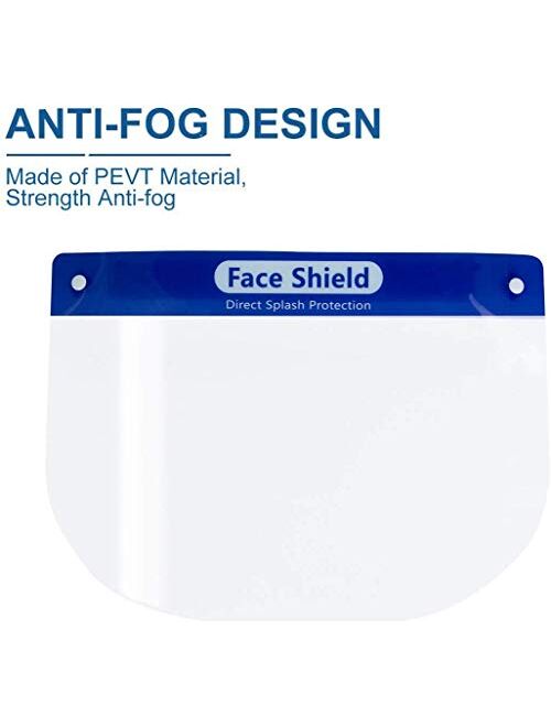10PCS Multi-Purpose Face Shields, Protective Facial Mask Safety Face Shield Anti-Pollution Clear Mask, Disposable Safety Face Shield Full Face Isolation Shield Anti-Saliv