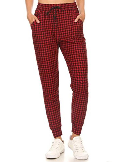 Leggings Depot Premium Women's Joggers Popular Print High Waist Track Pants(S-XL) BAT2