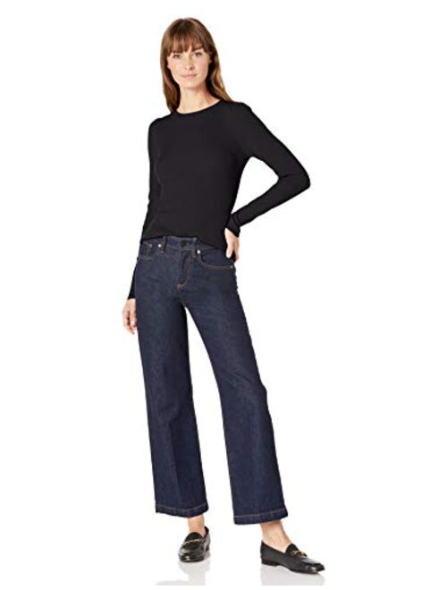 Amazon Brand - Lark & Ro Women's Slim Fit Ribbed Puff Sleeve Sweater