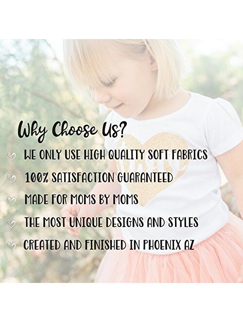 Two in Heart 2nd Birthday Girls Shirt for Toddler Girls Second Birthday Outfit