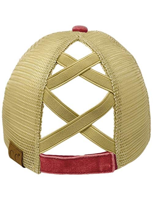 C.C Ponytail Criss Cross Messy Buns Ponycaps Baseball Cap Dad Trucker Mesh Hat