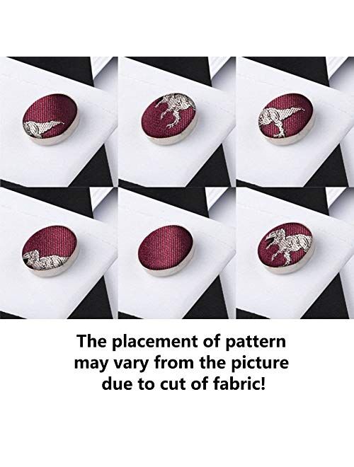 Barry.Wang Fun Animal Ties for Men Designer Handkerchief Cufflink WOVEN Necktie Set