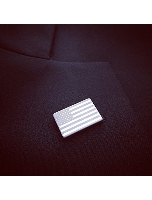 Tie Mags, The American Flag, Magnetic Tie Clip, Lapel Pin, Made in The USA