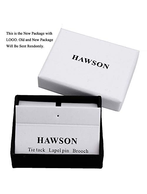 HAWSON Mens Premium Tie Tack Tie Clip for Men Gold and Black Color Square