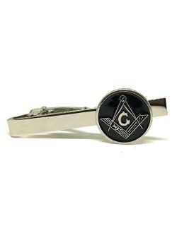 PinMaze Masonic Freemason Square Compass Tie Clip - Trowel Tiebar Set
