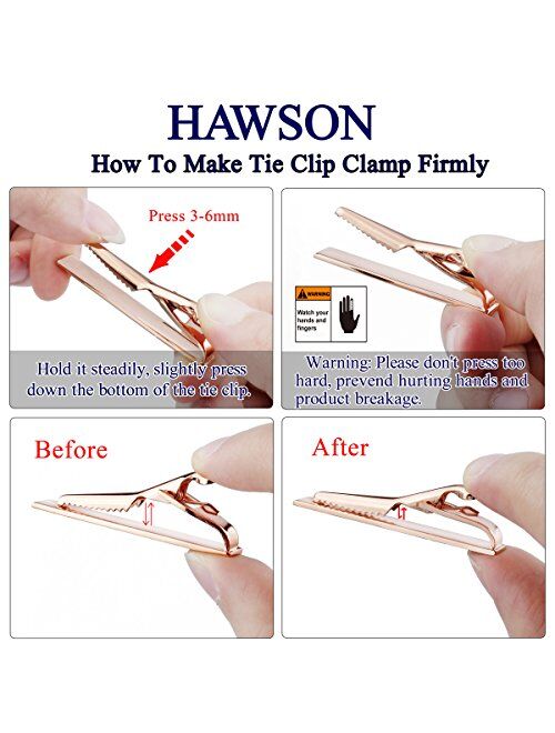 HAWSON Interesting Tie Clip 2.2 Inch Silver Color Mens Necktie Accessory