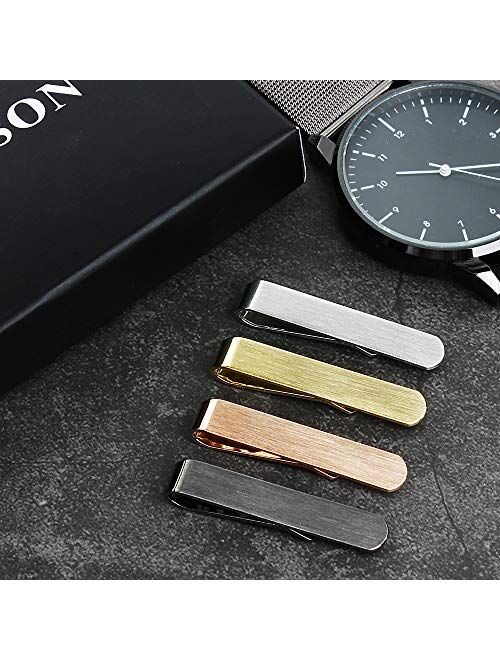 HAWSON 1.5 Inch Tie Clip for Men - Best Gifts for Skinny Tie