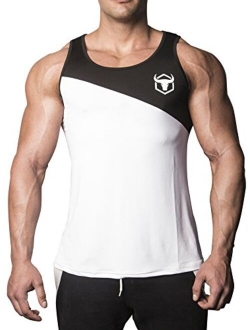 Iron Bull Strength Performance Tank Top - Paneled Quick-Dry Sleeveless Shirt - Sportswear