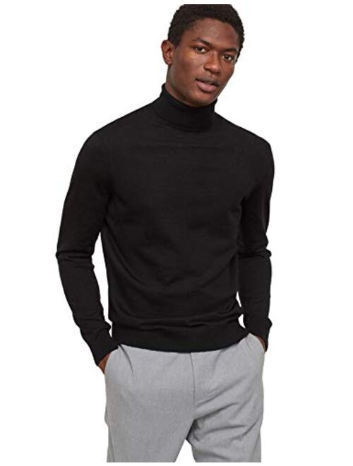 KINGBEGA Mens Turtleneck Sweaters Slim Fit Basic Knitted Thermal Tops Casual Long Sleeve Pullover Sweater